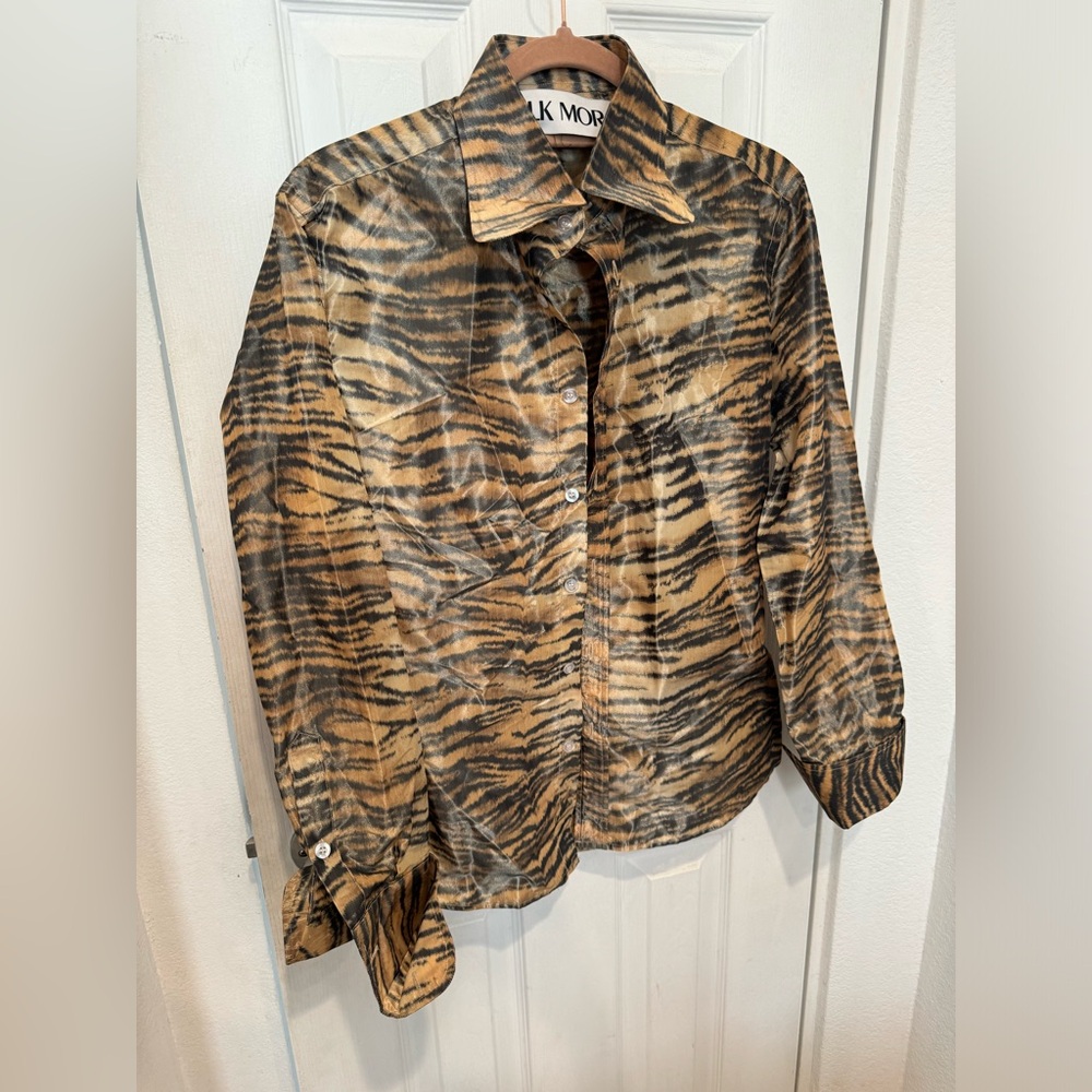 WOLK MORAIS Tiger Print Shirt Jacket